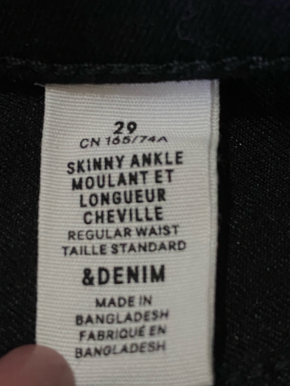 H&M AND Denim Y2K Black High Rise Ankle Skinny Jeans 29 Stretch - Picture 5 of 6